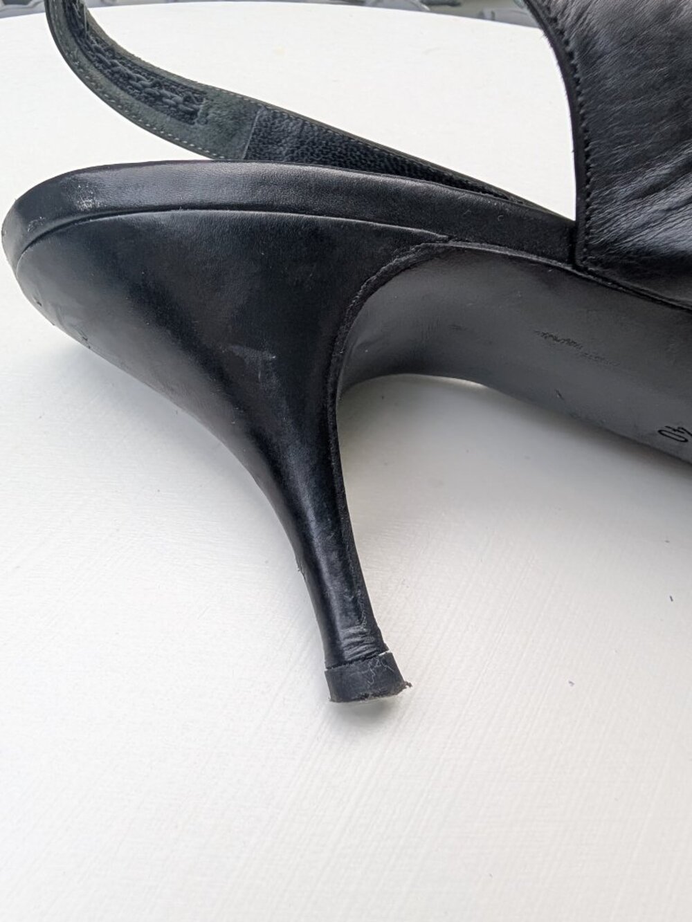 Marc Jacobs Slingback Pointed Toe Leather Shoes Made in Italy - Picture 4 of 5